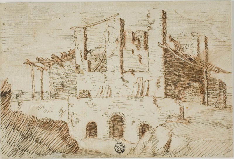 Ruins with Farm Shed, c. 1600.