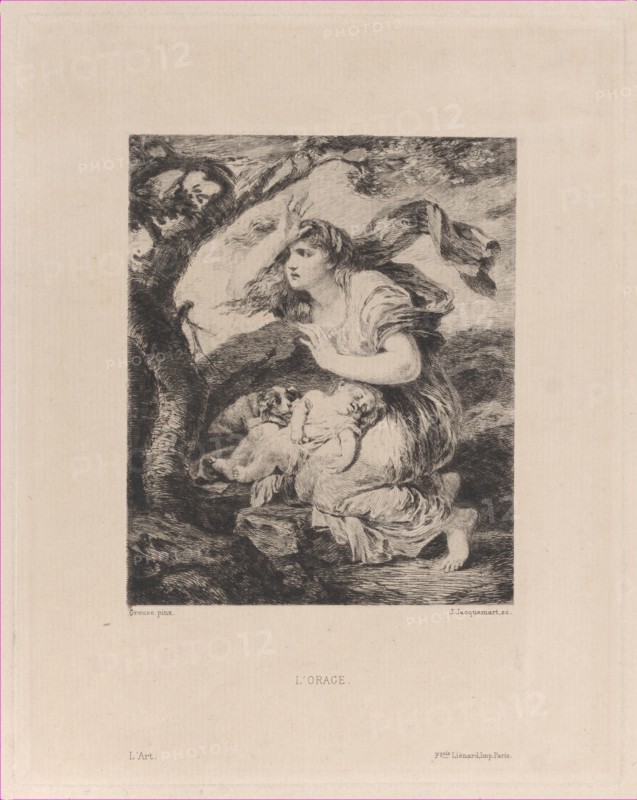 The Storm, after Greuze, 1873.