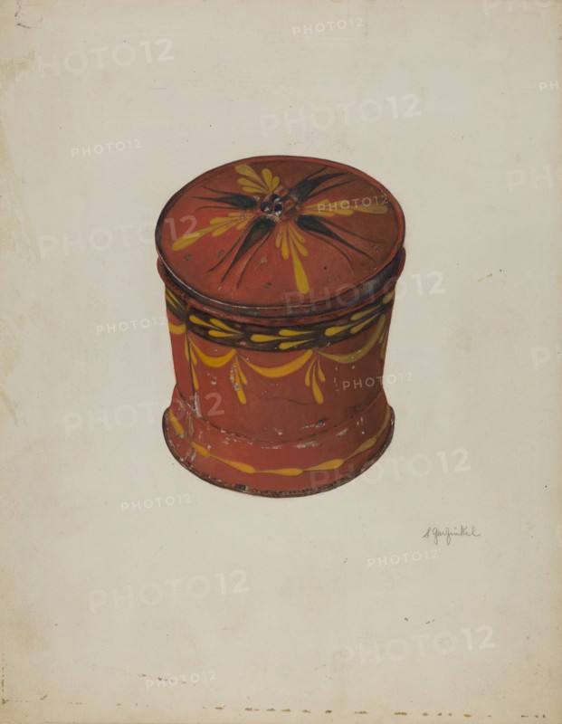 Toleware Sugar Bowl, c. 1940.