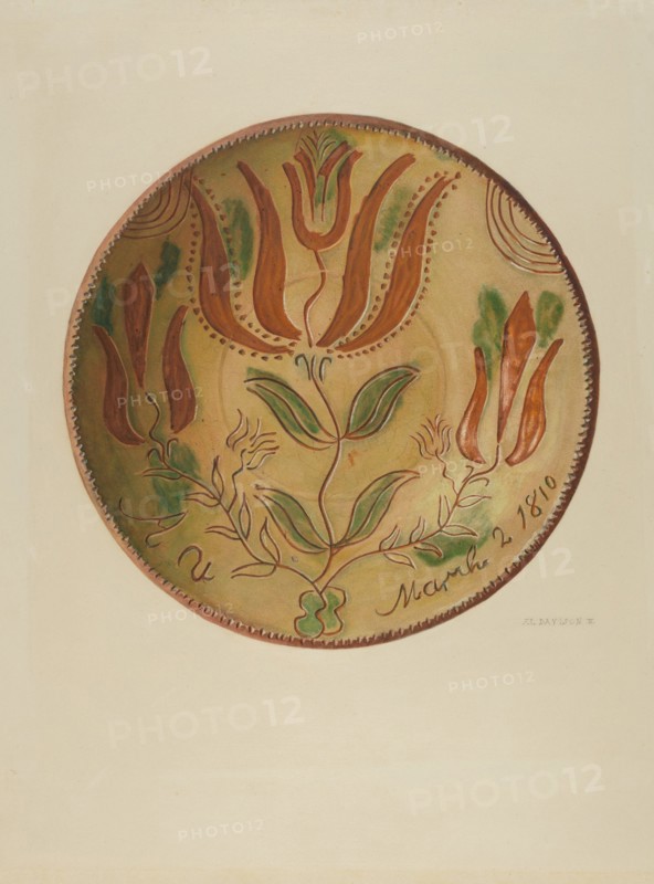 Pa. German Plate, 1935/1942.