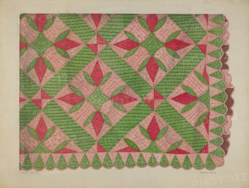 Turkey Track Quilt, c. 1941.