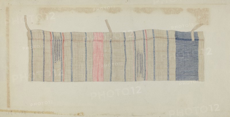 Handwoven Curtain, c. 1936.