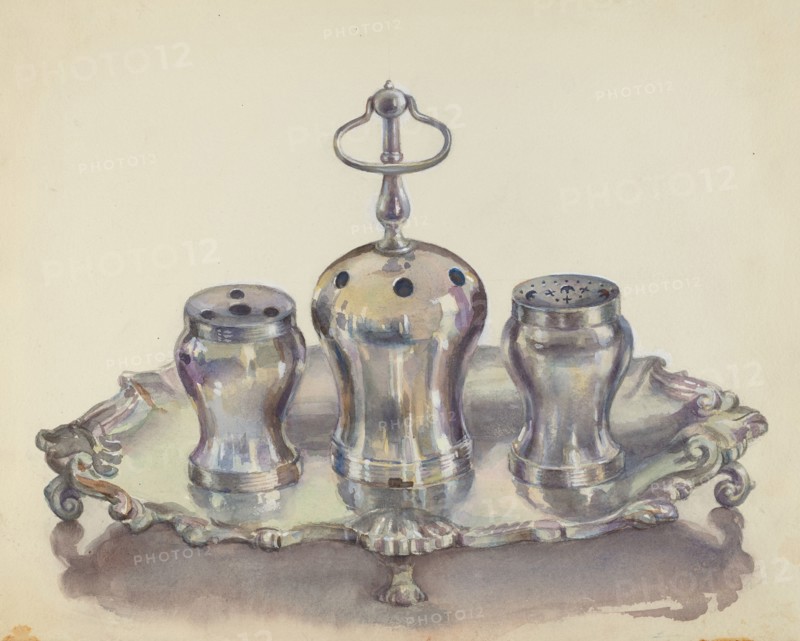 Silver Ink Stand, c. 1936.