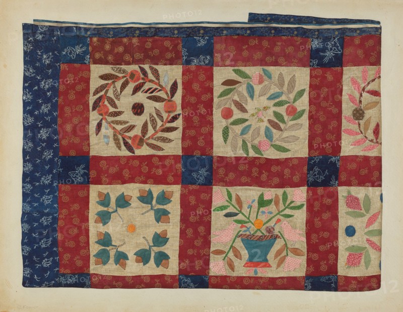 Applique Quilt, 1935/1942.