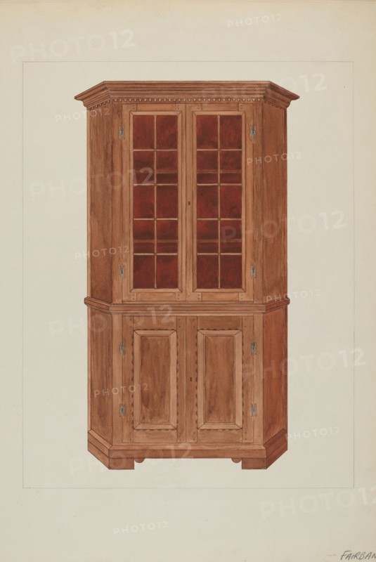 Corner Cupboard, c. 1937.