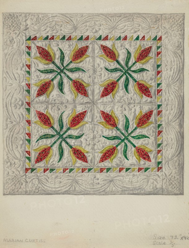 Crib Coverlet, 1935/1942.