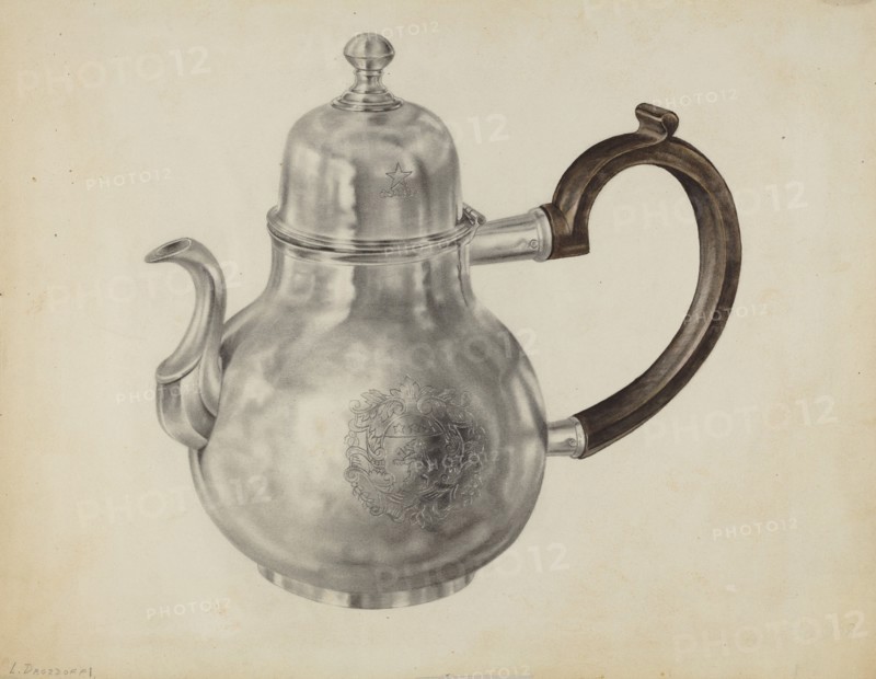 Silver Teapot, c. 1938.