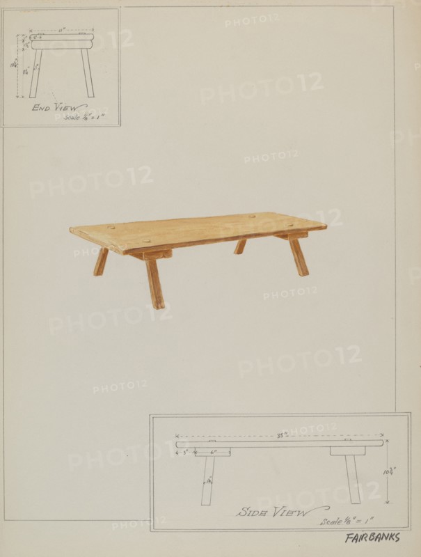 Meal Bench, c. 1937.