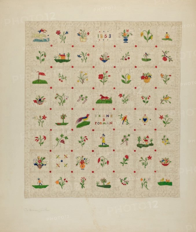 Bedspread, c. 1940.
