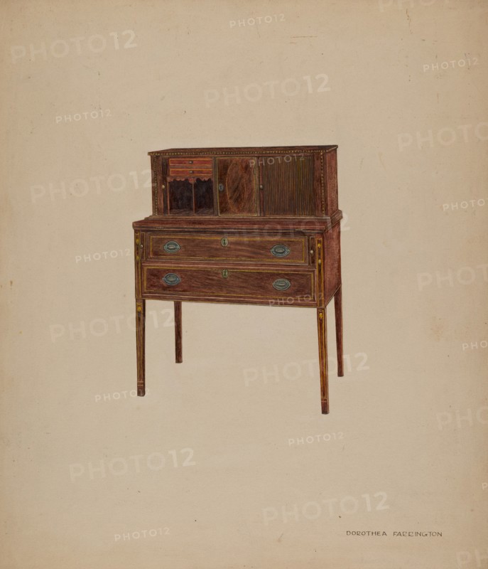 Desk, c. 1938.