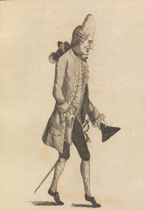 My Lord Tip-Toe Just Arrived from Monkey Land, November 3, 1771. Creator: Matthew Darly.