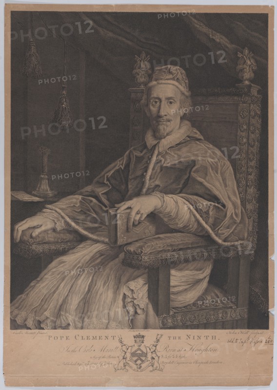 Pope Clement the Ninth, 1780. Creator: John Hall.
