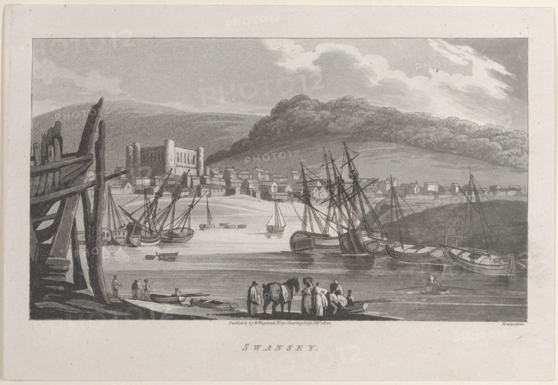 Swansey, from "Remarks on a Tour to North and South Wales, in the year 1797", February 1, 1800. Creator: John Hill.