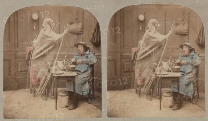 The Ghost in the Stereoscope, ca. 1856. Creator: London Stereoscopic & Photographic Co.