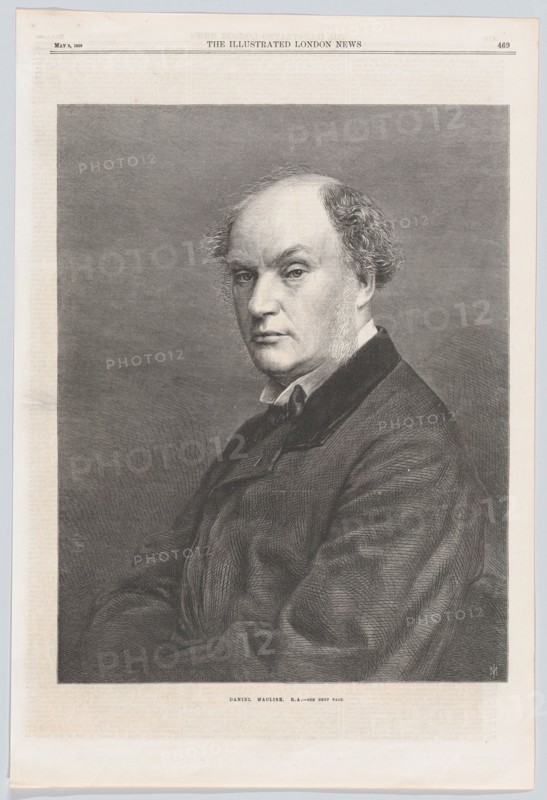 Daniel Maclise, R.A., from "Illustrated London News", May 9, 1868. Creator: Mason Jackson.