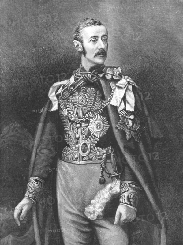 ''His Excellency The Earl of Zetland, Lord Lieutenant of Ireland; In his robes as Grand...', 1890. Creator: Unknown.
