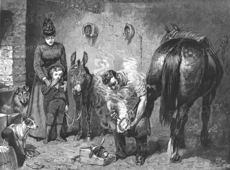''"Misgivings"--His First Visit to the Forge', 1890. Creator: Unknown.