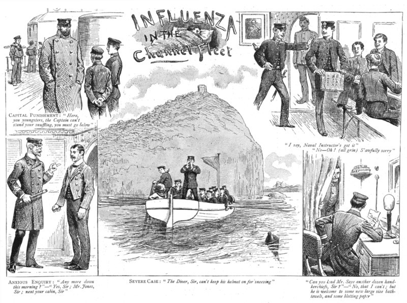 ''Influenza in the Channel Fleet', 1890. Creator: Unknown.