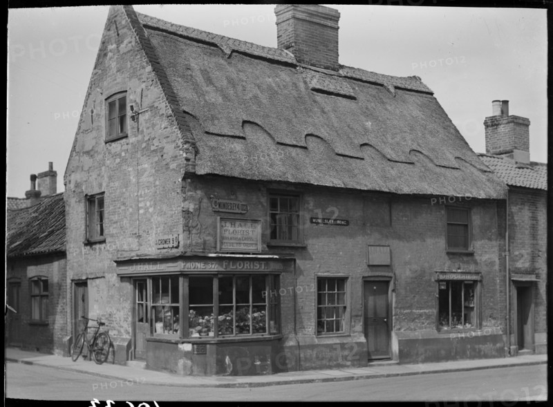 J Hall Florist's Shop, Mundesley Road, North Walsham, North Norfolk, Norfolk, 1947. Creator: Herbert Felton.