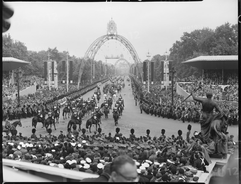 Coronation of Queen Elizabeth II, Buckingham Palace, The Mall, City of Westminster, London, 1953. Creator: Ministry of Works.