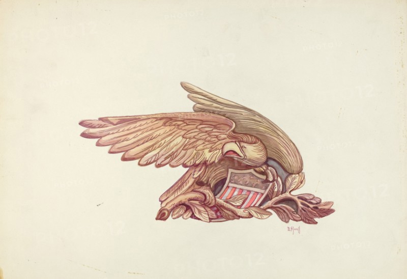 Stern Ornament, c. 1940. Creator: L. B. Hartman.