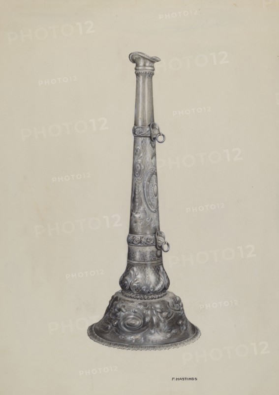 Fireman's Trumpet, c. 1937. Creator: Florence Hastings.