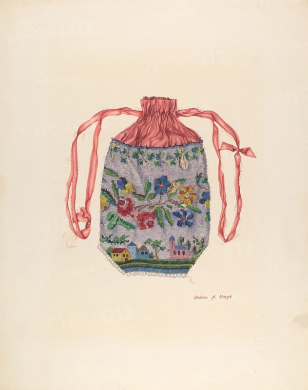Beaded Bag, c. 1941. Creator: Dolores Haupt.
