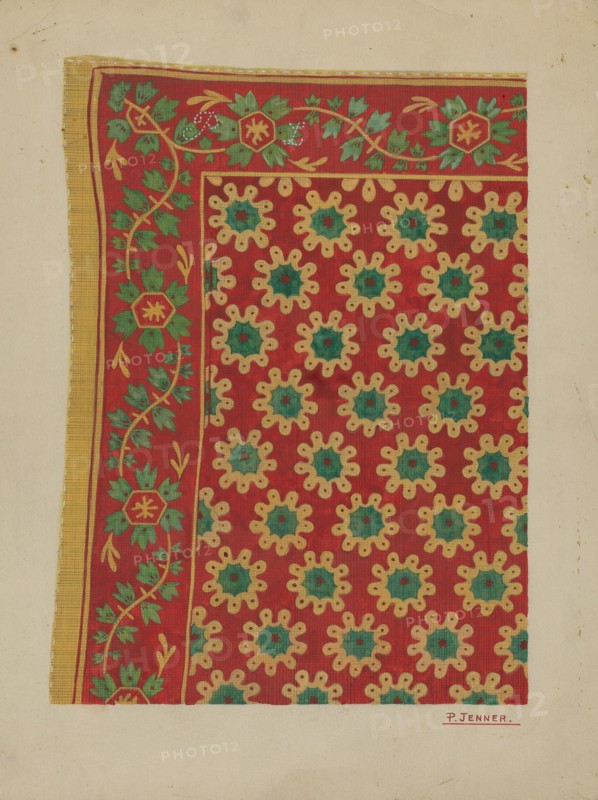 Man's Linen Kerchief, c. 1937. Creator: Percival Jenner.