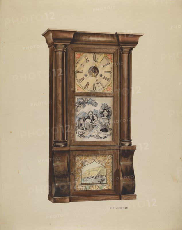 Clock, c. 1936. Creator: Walter W. Jennings.