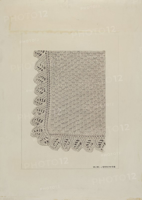 Cotton Thread Scarf, c. 1938. Creator: Walter W. Jennings.