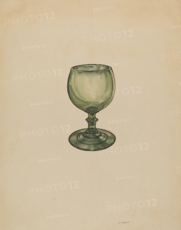 Wine Glass, c. 1936. Creator: Agnes Karlin.