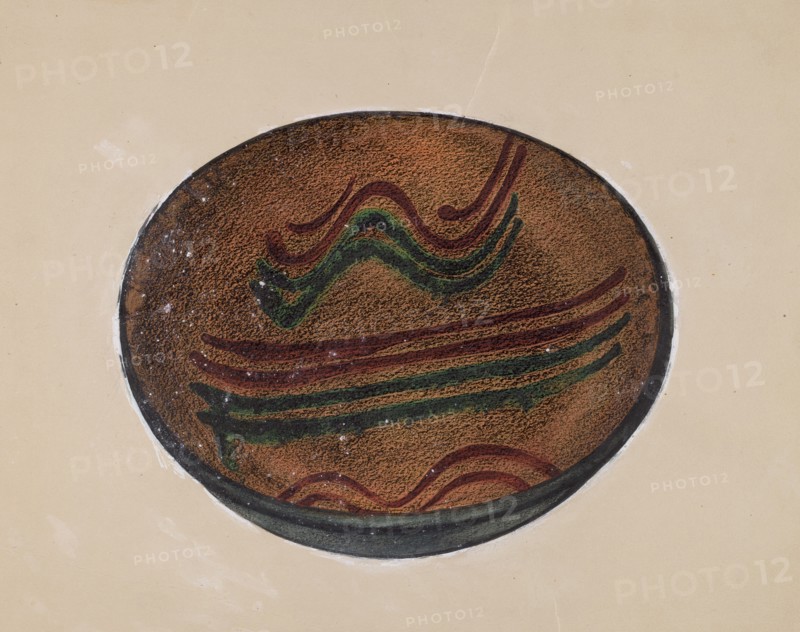 Pie Plate, c. 1936. Creators: Agnes Karlin, Mina Lowry.