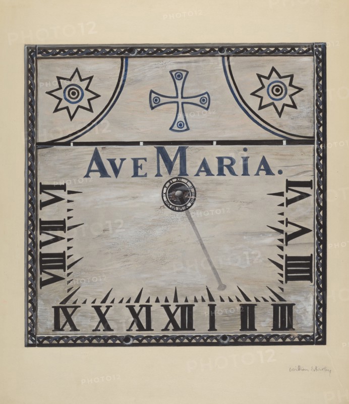 Sun Dial, c. 1937. Creator: William Kerby.