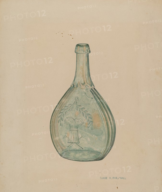 Glass Bottle, c. 1940. Creator: Claude Marshall.