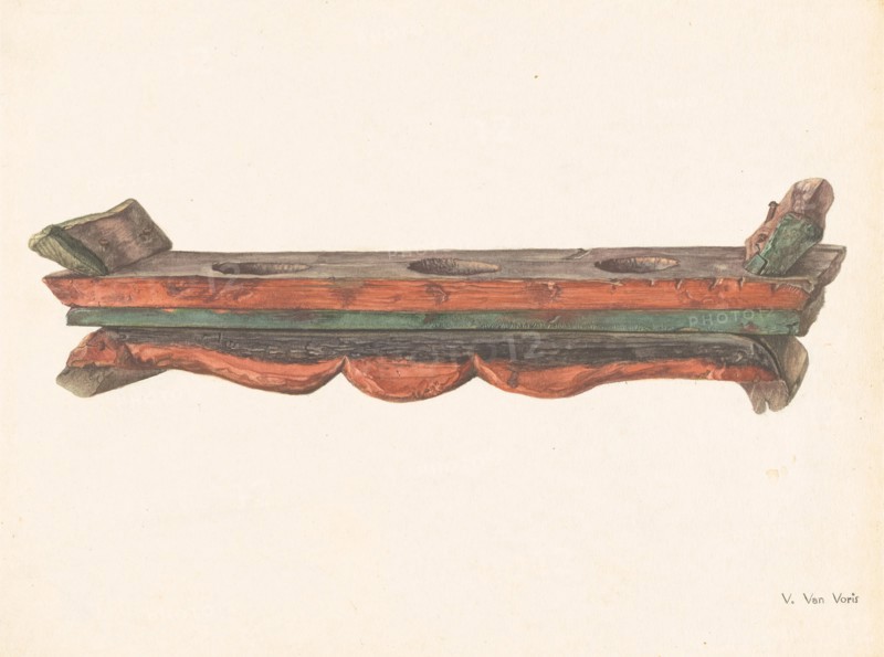 Chinese Altar Tray, c. 1939. Creator: Vera Van Voris.