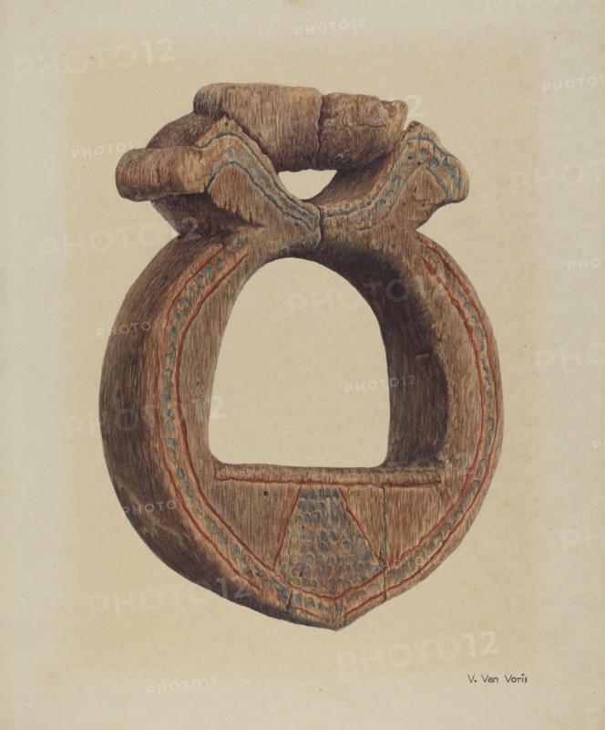 Wooden Stirrup, 1935/1942. Creator: Vera Van Voris.