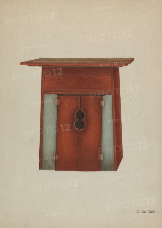 Altar for Chinese Temple, c. 1939. Creator: Vera Van Voris.