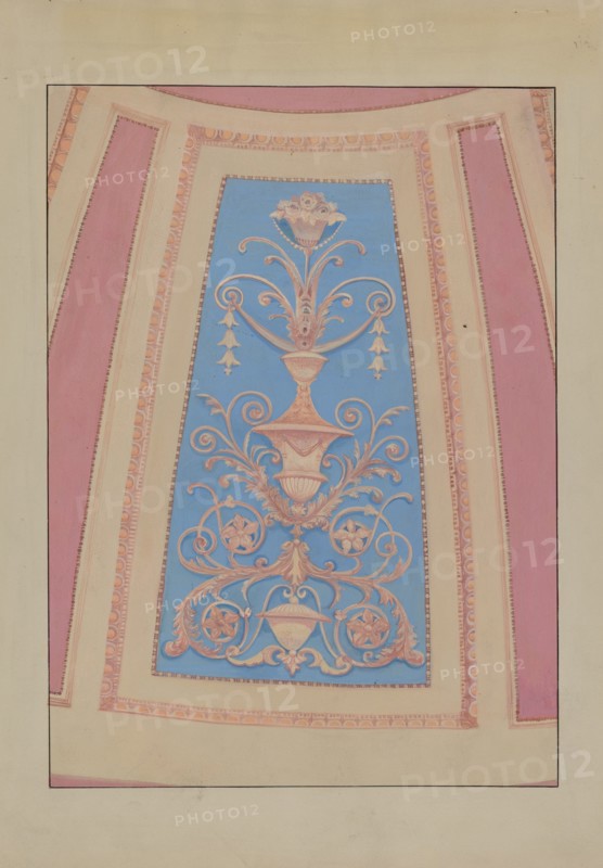 Plaster Ornament, c. 1936. Creator: Vera Van Voris.