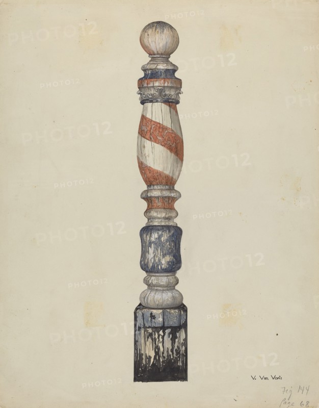 Barber Pole, c. 1939. Creator: Vera Van Voris.