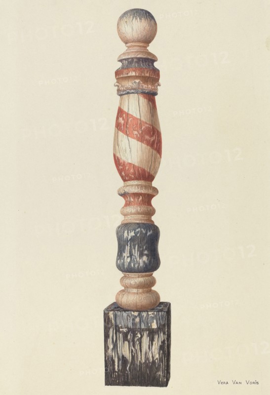 Barber Pole, c. 1939. Creator: Vera Van Voris.