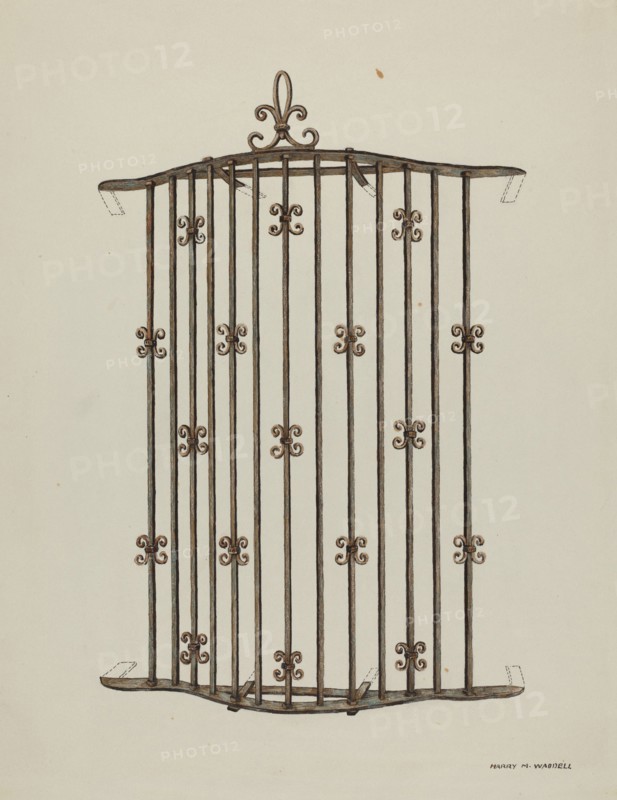 Window Grille, 1935/1942. Creator: Harry Mann Waddell.