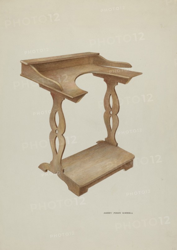 Prayer Bench, 1937. Creator: Harry Mann Waddell.