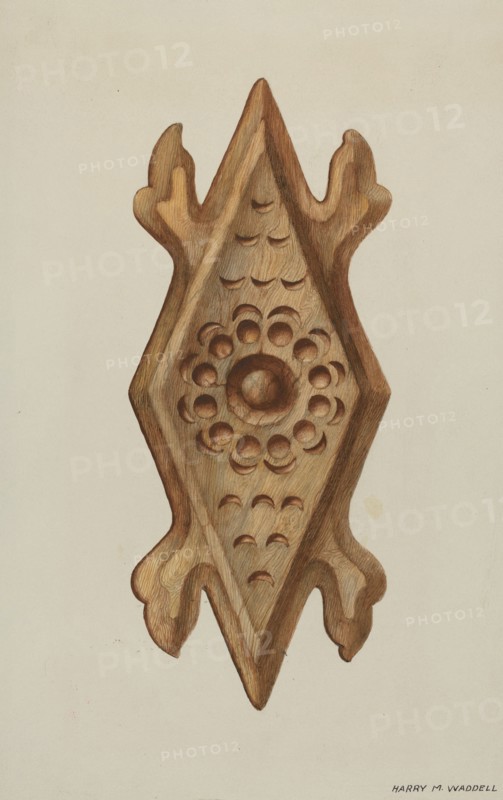 Detail, Side of Confessional, c. 1940. Creator: Harry Mann Waddell.
