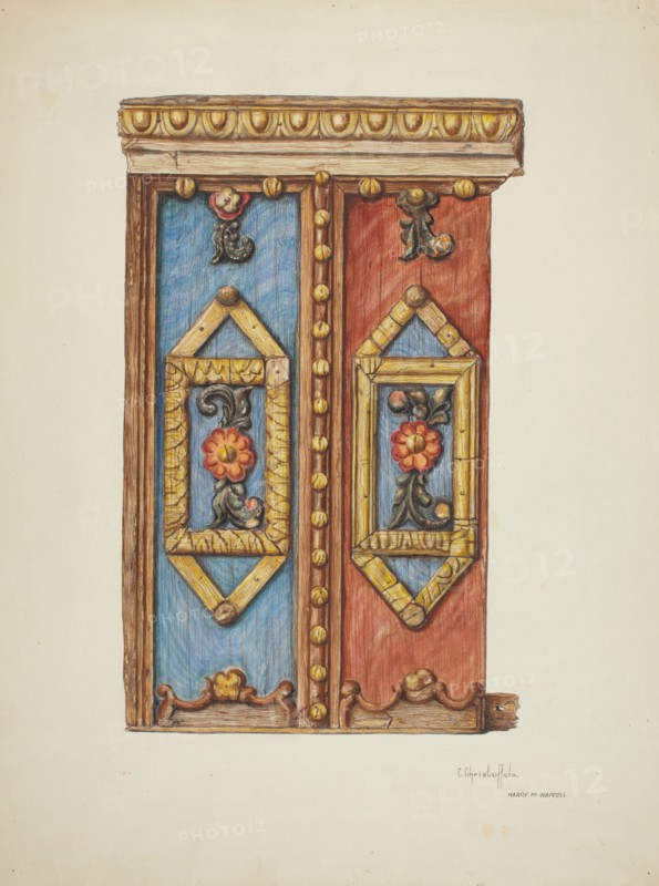 Pulpit Panel, 1937/1940. Creators: Harry Mann Waddell, Cornelius Christoffels.