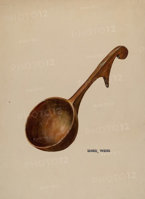 Wooden Dipper, 1935/1942. Creator: Elmer Weise.