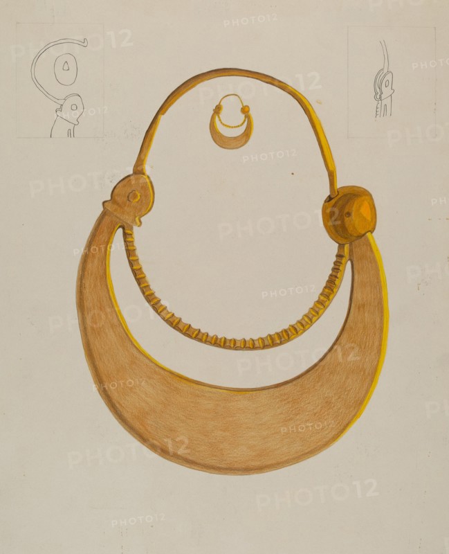 Loop Earrings, c. 1937. Creator: Tulita Westfall.