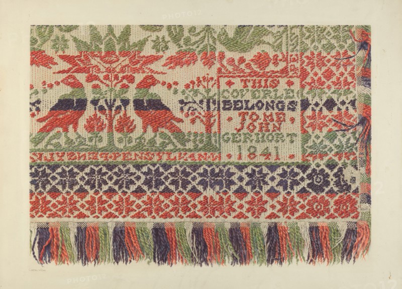 Woven Coverlet, c. 1940. Creator: Carmel Wilson.