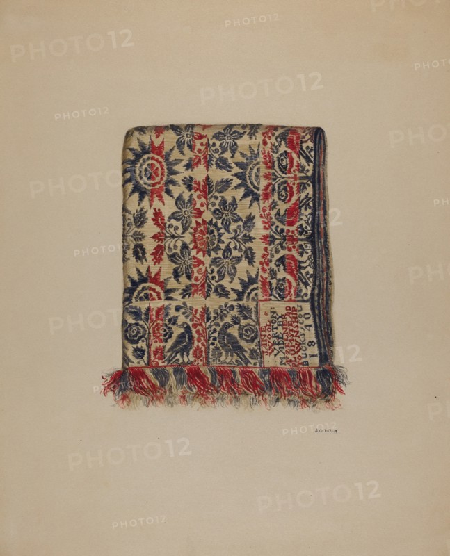 Coverlet, c. 1938. Creator: Eva Wilson.
