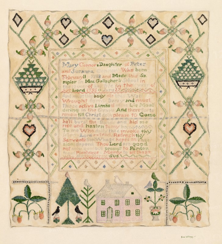Sampler, c. 1938. Creator: Eva Wilson.