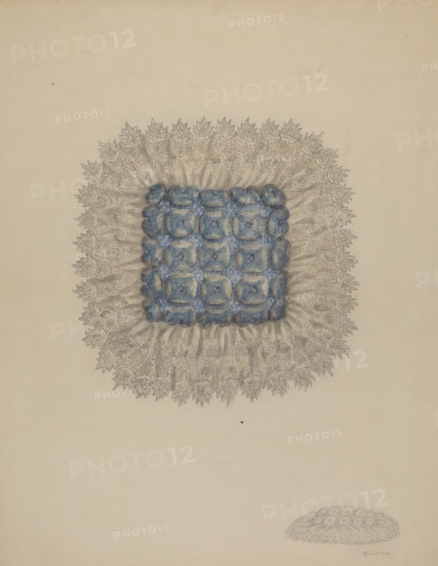 Pin Cushion, c. 1938. Creator: Eva Wilson.